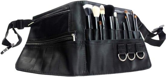Makeupbørstetaske med stropper, makeupbørstetaske med stor kapacitet