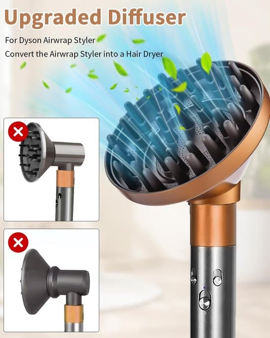 Guld bärbar diffuser – ett praktiskt tillbehör för styling av lockigt hår