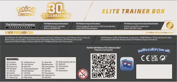 Pokemon Celebration 30th Elite Trainer Box - ETB