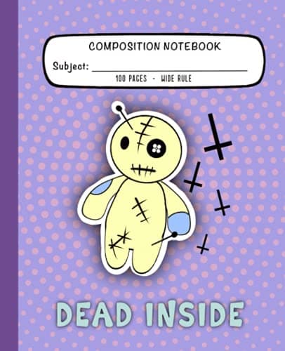 Pastel Goth Voodoo Doll Composition Notebook | Design: PGCK115 | 100 pages