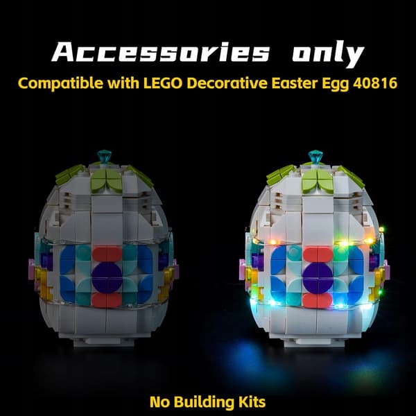 LED lighting set for BrickBling 40816 building blocks for the Easter Egg