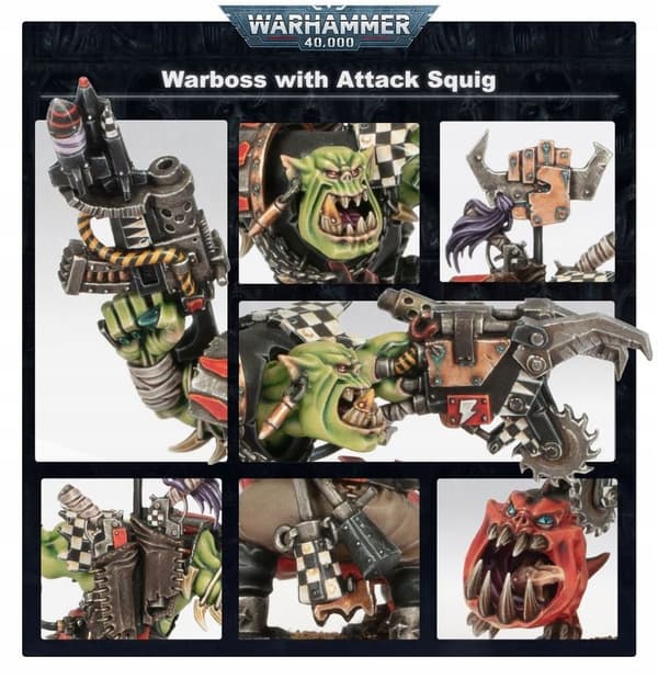 Warhammer 40,000: ORKS – Ork Warboss with Attack Squig