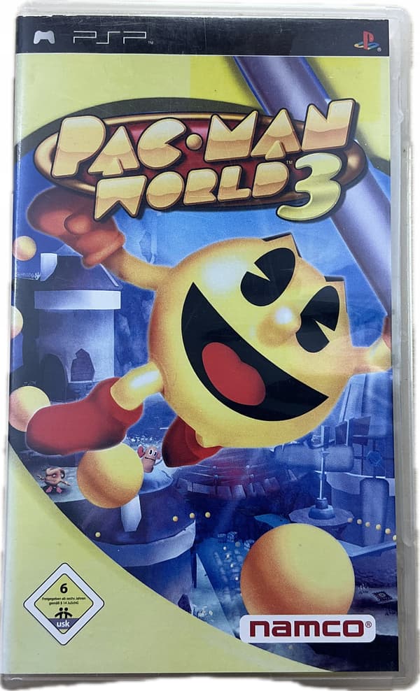 PAC-MAN WORLD 3 – disc in excellent condition, PSP manual