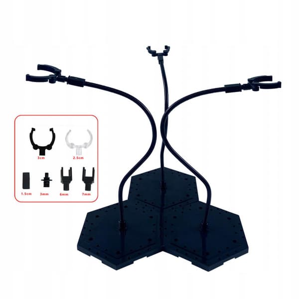 Action Figure Display Stand Decoration – Easy to Install – Tabletop Centrepiece – Black