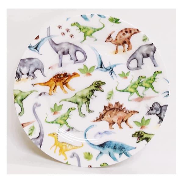 3-piece children’s set – with a dinosaur theme – for everyday use