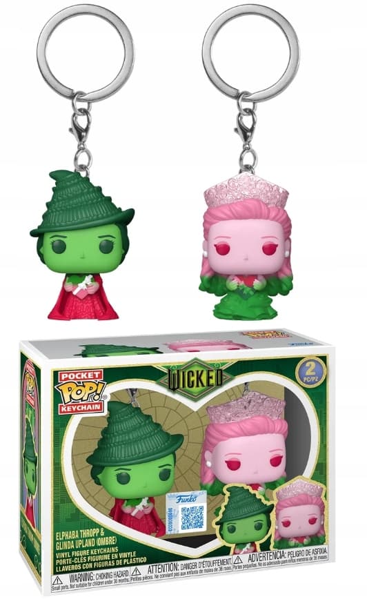 Funko POP! WICKED Glinda & Elphaba Keyring Figures (Ombre)