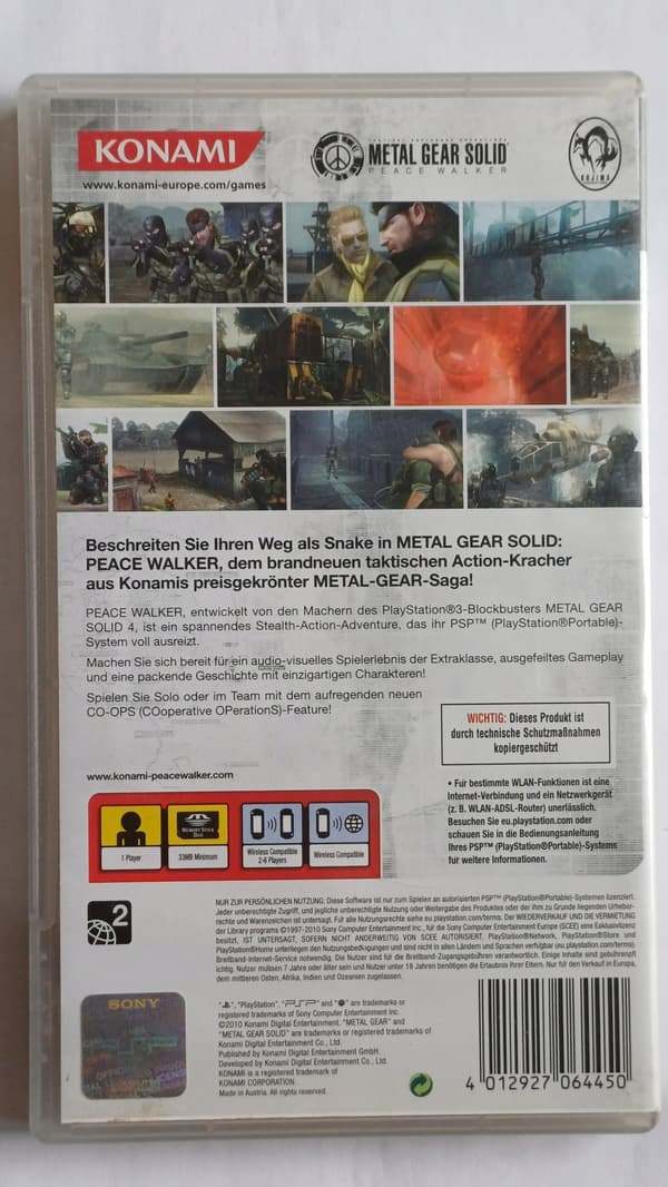 Metal Gear Solid Peace Walker, PSP