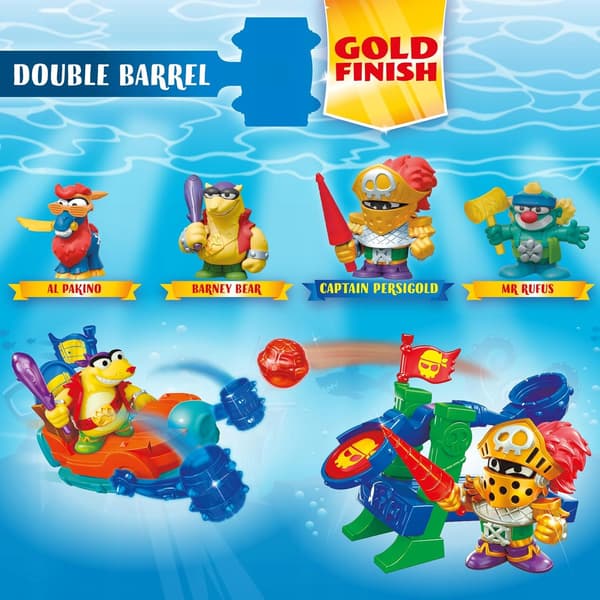 PIRATE SET WITH FIGURINES, A BOAT, A CATAPULT, FLAGS AND COINS