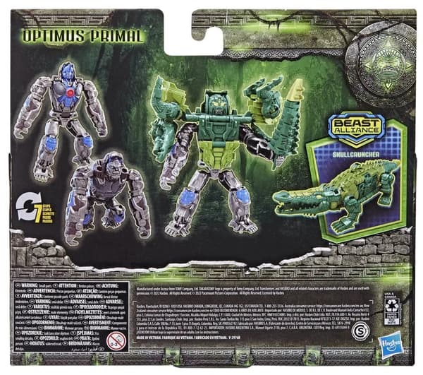 2x TRANSFORMERS BEAST ALLIANCE OPTIMUS PRIMAL & SKULLCRUNCHER F4619 figurines
