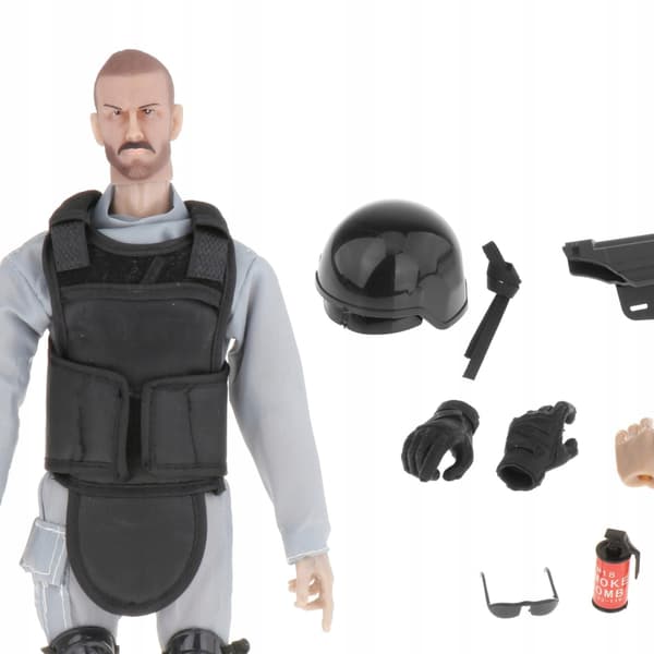 12 Action Figures Play Set, 1:6 Scale Model Soldiers Action Figure, Grey