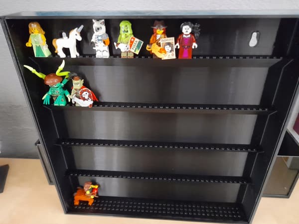 Display stand, frame for minifigures and LEGO figures, 34 x 34 cm, black