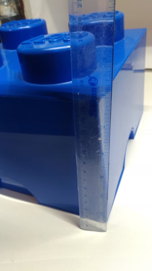 141AC. Lego square container, 25x25x18 cm, blue