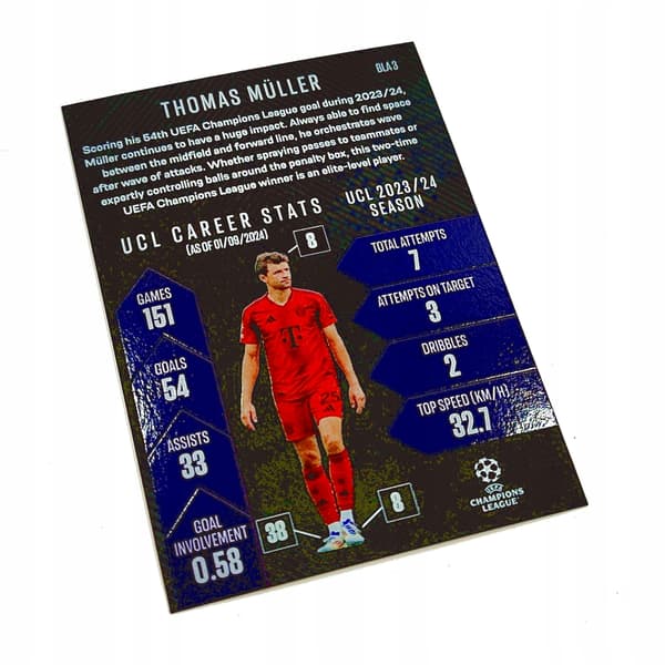 MATCH ATTAX EXTRA 2024/25 CARD. BLA3 THOMAS MÜLLER / BLACK EDGE EDITION