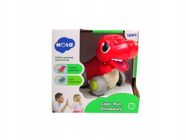 RED DINOSAUR ON WHEELS – T-REX – 12 x 7 x 10 cm