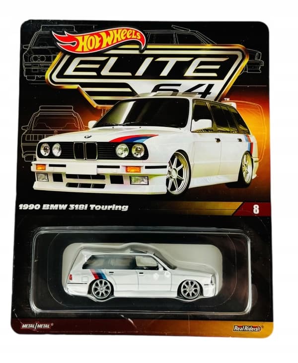 Hot Wheels Elite64 1990 BMW 318i Touring (white) + PROTECTOR
