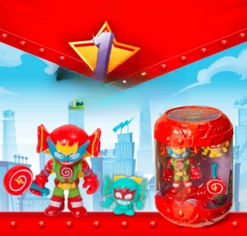 KAZOOM KID FIGURINE WITH SUPERTHING AND COLLECTOR'S ACCESSORY 3+