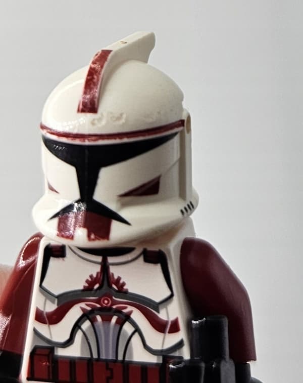 LEGO STAR WARS minifigure sw0202a Clone Trooper Commander Fox DEFECT /