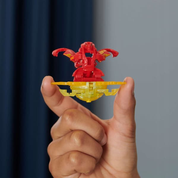 BAKUGAN SPECIAL ATTACK FLAME SPINING COLOURFUL ACTION FIGURE SET + CARDS