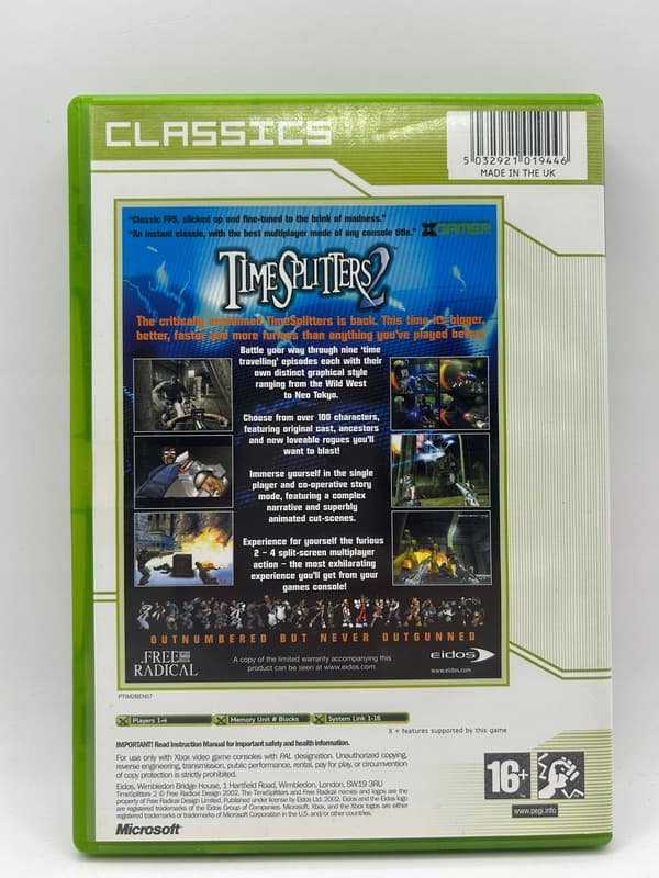 Time Splitters 2 3XA XBOX CLASSIC Microsoft Xbox