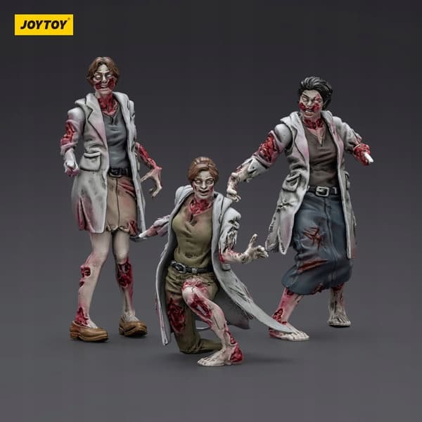 Zombie Dark Source – 8 cm Action Figures: 3-Pack of Medics – Small