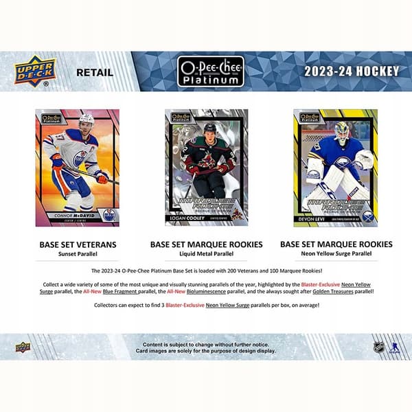Upper Deck O-Pee-Chee Platinum 2023/24 NHL Cards Blaster Box