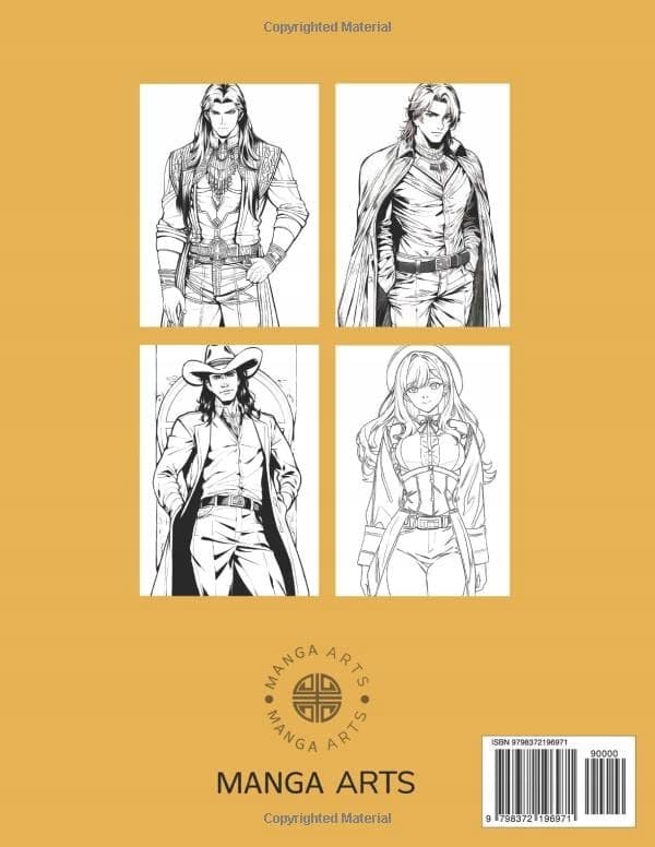 Western Manga Colouring Book