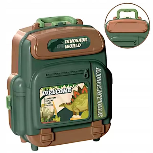 DINOSAURS IN A RUCKSACK – T-REX DINOSAUR FIGURES – EXPLORER SET – TOY – GIFT