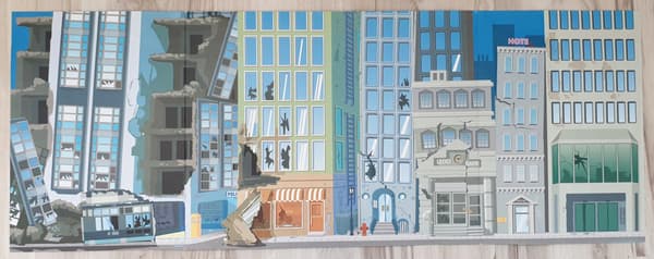 Lego 4130630 cardboard backdrop for the Studios 1349 set