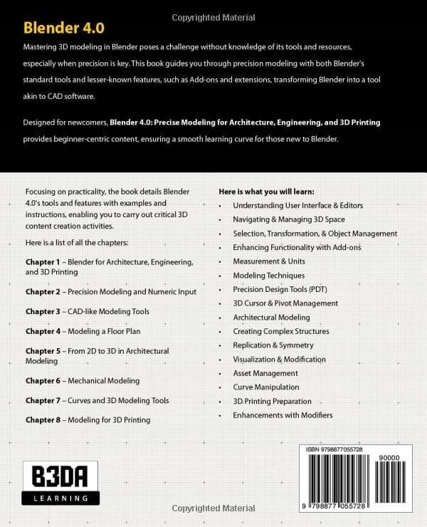 Brito, Allan Blender 4.0: Precise Modelling for Architecture, Engineering, and