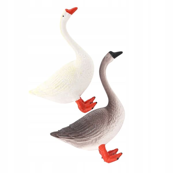 2 DECORATIVE GOOSE FIGURINES FOR YOUR DESK AND PATIO