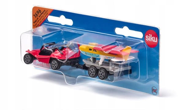 SIKU BUGGY CAR WITH TRAILER AND PLANE 1696