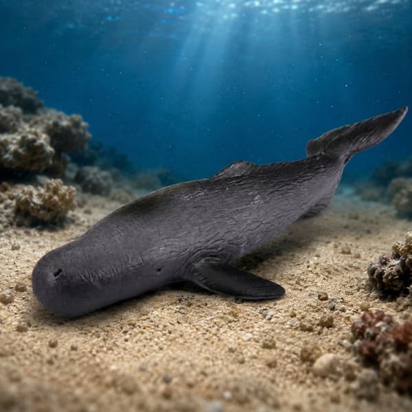Rubber Fish: Whale Figurine – Stretchable, Realistic Marine Mammal, 18 cm