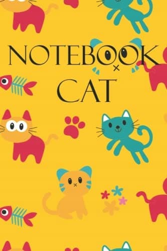 notebook cat: Notebook – College-ruled, 110 pages – Large, 6 x 9