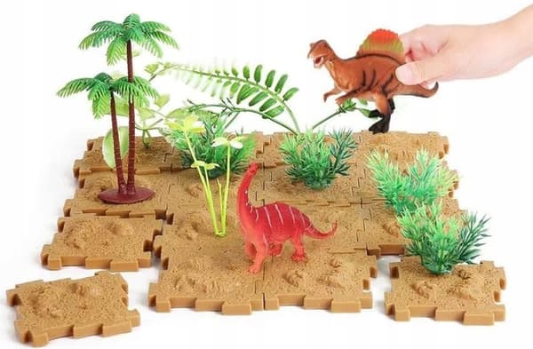 Educational 3D jigsaw puzzles: Dinosaur figures