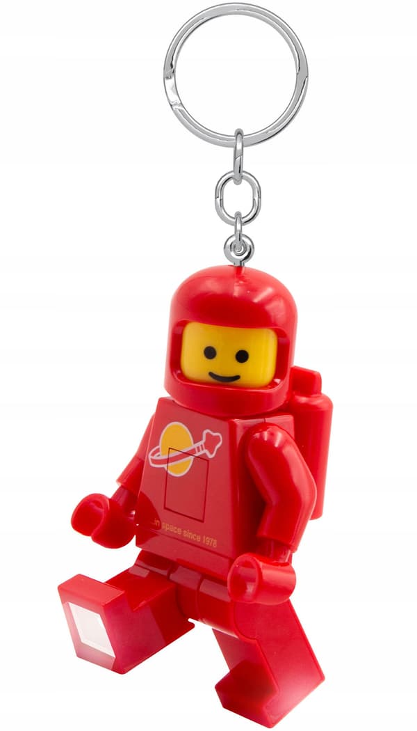 LEGO LED TORCH KEYRING – SPACE CLASSIC ASTRONAUT – RED + GIFT BAG