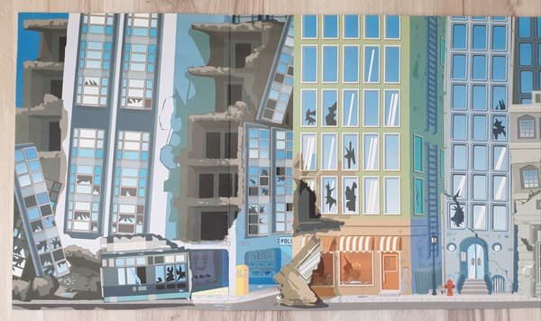 Lego 4130630 cardboard backdrop for the Studios 1349 set