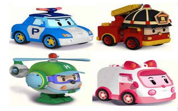ROBOCAR FIGURES SET – ROY POLI – opening truck