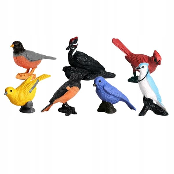 Set of 7 Animal Model Miniatures: Bird Simulation