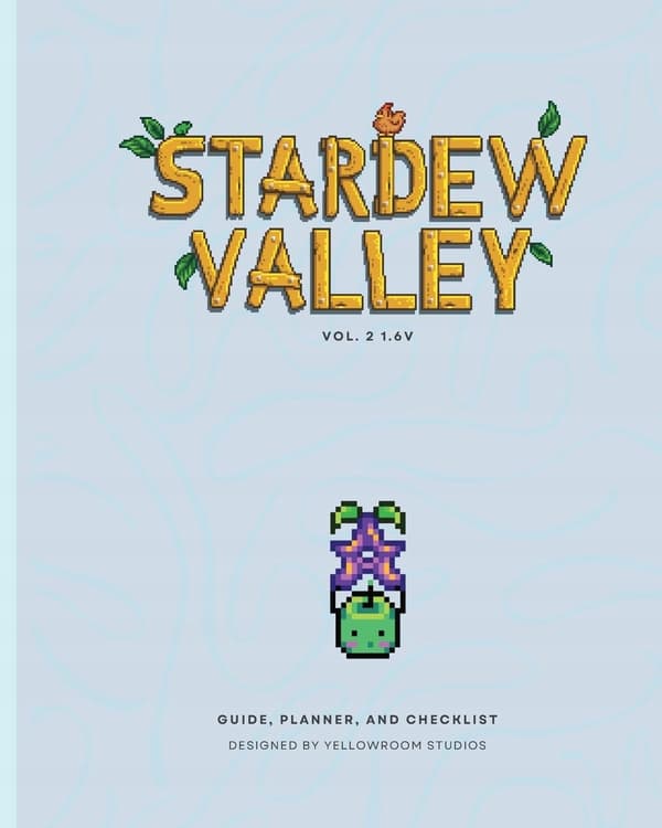 1.6v Stardew Valley Gaming Guide, Planner and Checklist: Softcover Edition