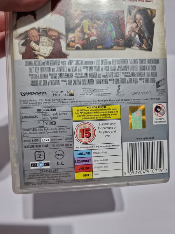 Bad Santa PSP UMD Video Disc BDB