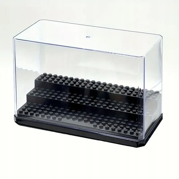 Black acrylic display case for LEGO minifigures