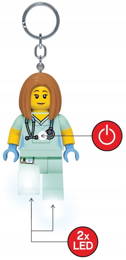 LEGO LED TORCH KEYRING: NURSE, DOCTOR + GIFT BAG