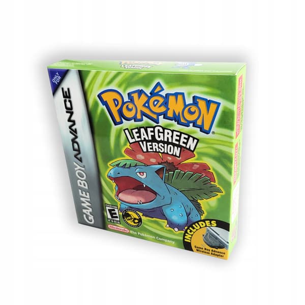 Pokémon LeafGreen Game Boy Case + Cartridge