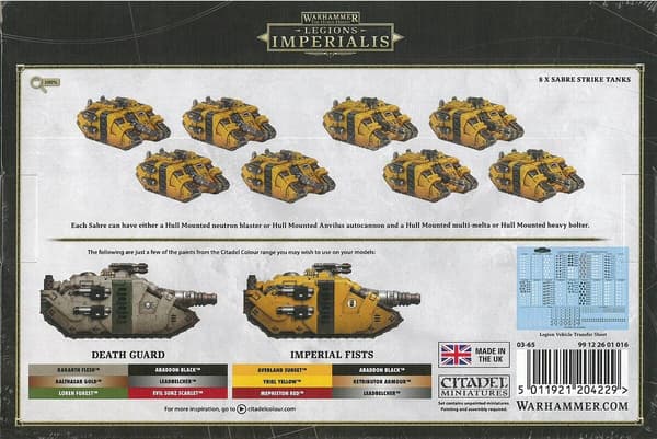 Legions Imperialis: Sabre Strike Tank Squadron