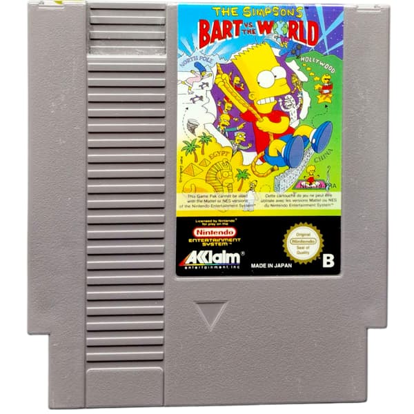 The Simpsons: Bart versus The World – Nintendo NES #1 + case