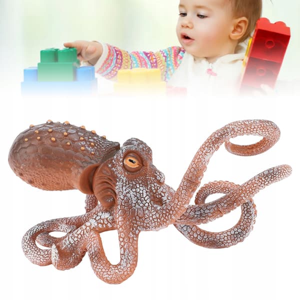 OCTOPUS FIGURINE – LARGE OCTOPUS MODEL – LEAF-SHAPED