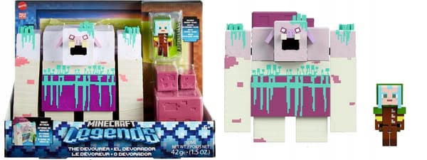 MINECRAFT LARGE LEGENDS SET: Slime Devastator and Guardian – 2x figures HNC08