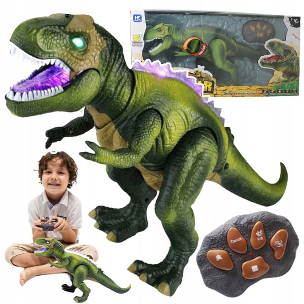 REMOTE-CONTROLLED INTERACTIVE DINOSAUR R/C LED ROBOT – WALKS AND ROARS WHEN CONTROLLED BY REMOTE CONTROL