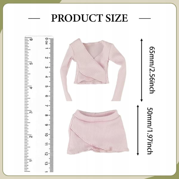 1:6 Scale Basic Crop Top Costume – Female Figure, Pink
