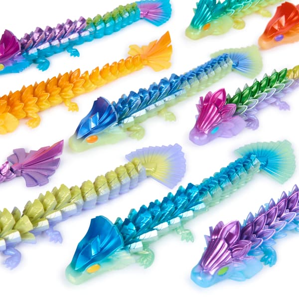 Crystalynx Dragons. Small collectable dragons by Spin Master, 120 x 85 mm
